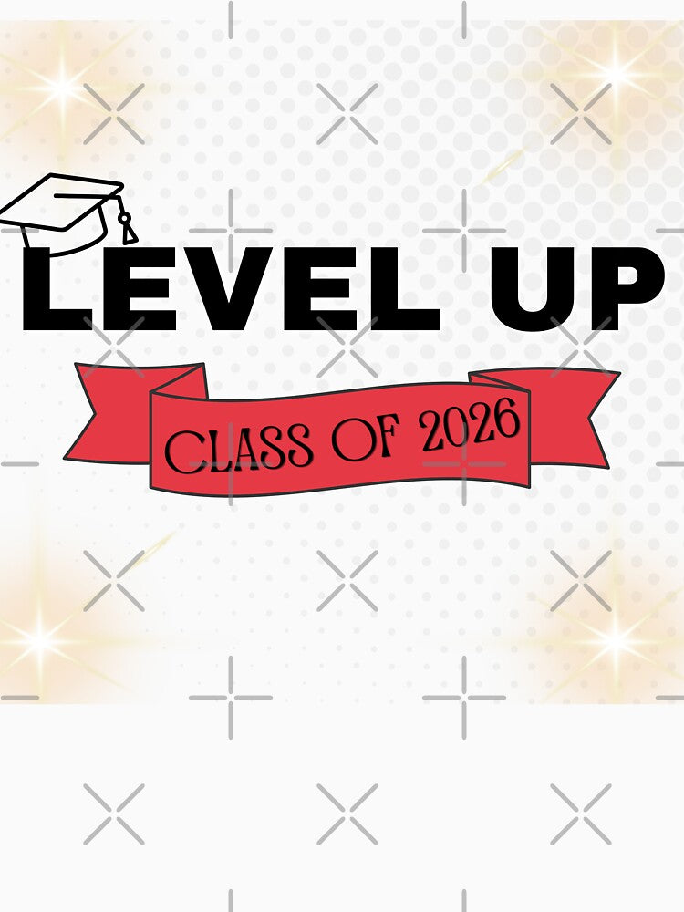Level Up Graduation Sticker — Retro Bold Funny Grad Gift Class of 2026 by Artsy BE