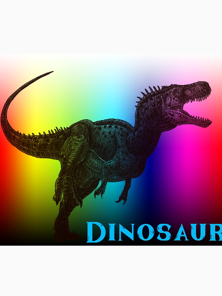 A dinosaur screams and run by Bigrow