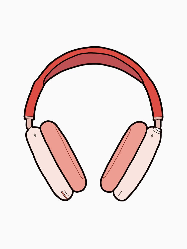 Pink over ear headphones trendy aesthetic by Niklauss