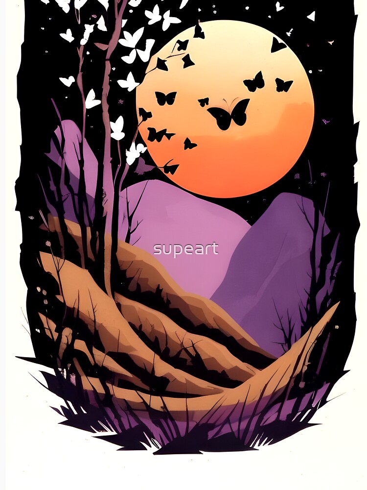 Minimalist Landscape Butterfly: A Stunning Addition to Your Home Decor by supeart