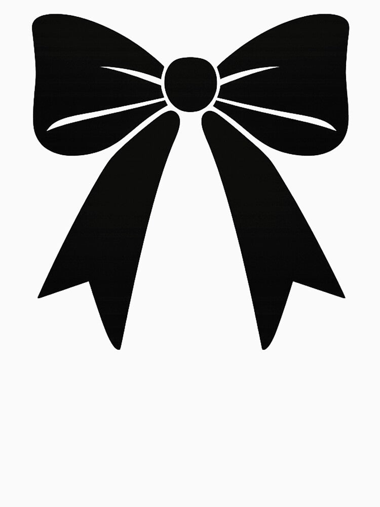 Black Bow Aesthetic - Dark Coquette and Minimal Ribbon Art by JaneMcCarthyDNA