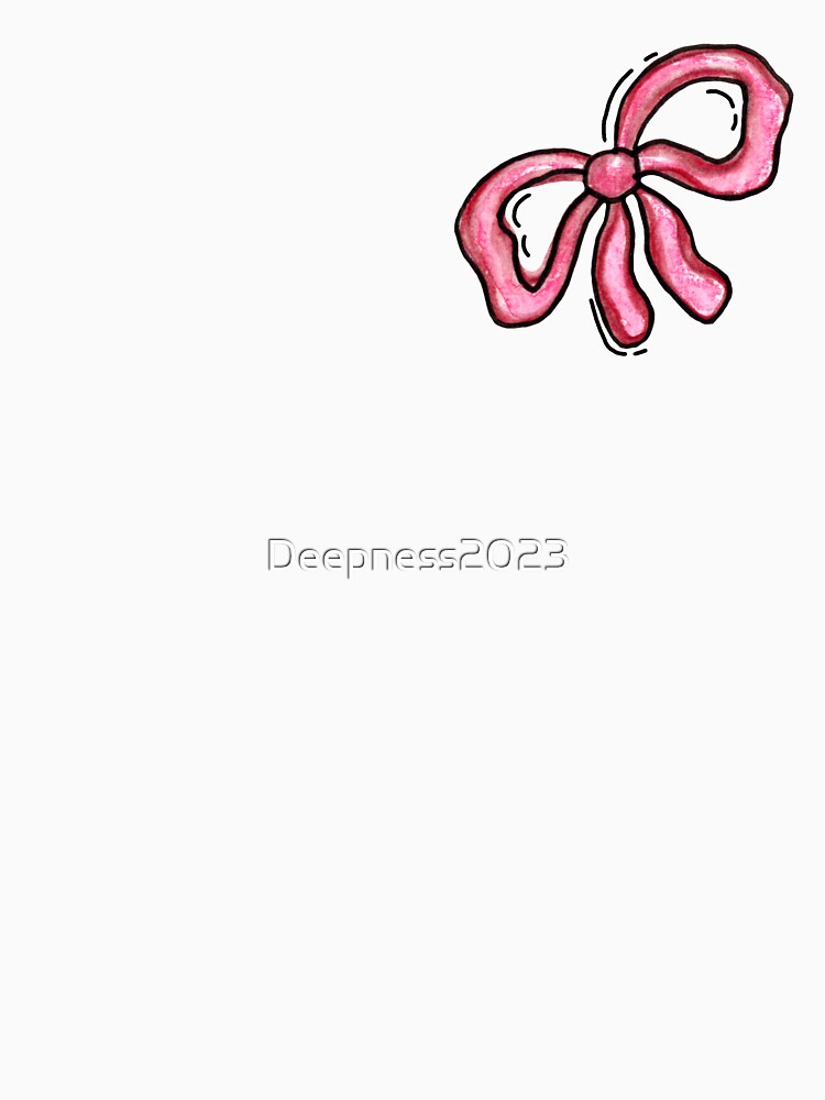 Pink bow coquette aesthetics - watercolor. by Deepness2023