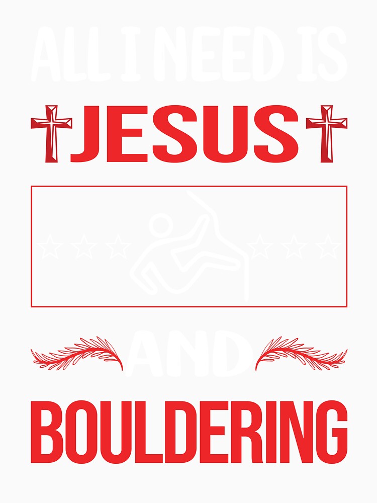 Funny Jesus Bouldering Rock Climbing by DougPoulos