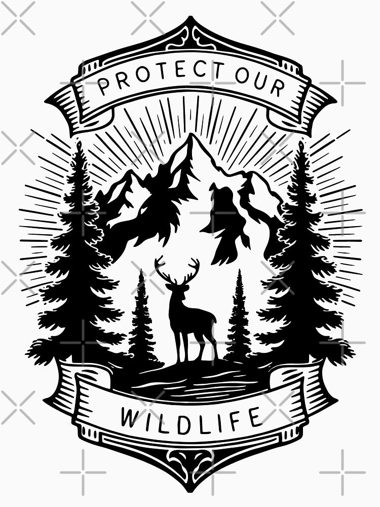 Protect Our Wildlife | Environmental Awareness Design | Save Endangered Species Graphic | Bold Nature Conservation Message | Eco-Friendly Advocacy Typography by PaintedPixels01