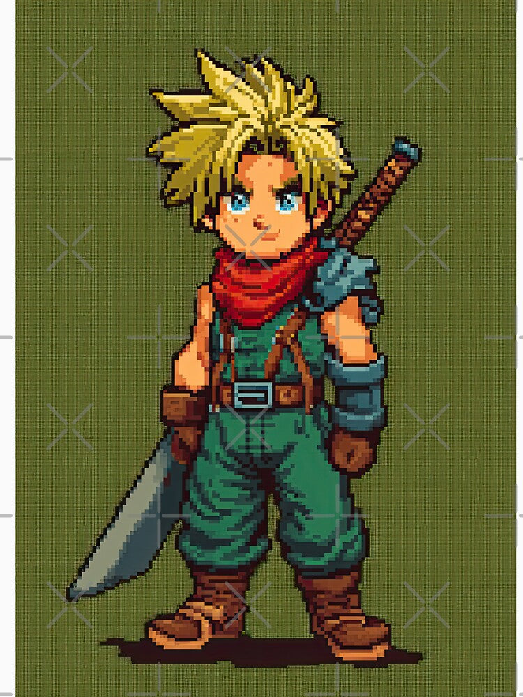 Retro Fantasy World With Pixelated Knight by Piotrek0001