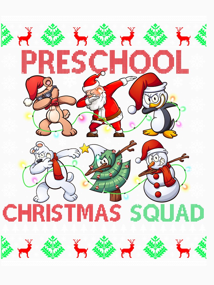 Preschool Christmas Squad Merry Dabbing Ugly Xmas by Twan-Pas31