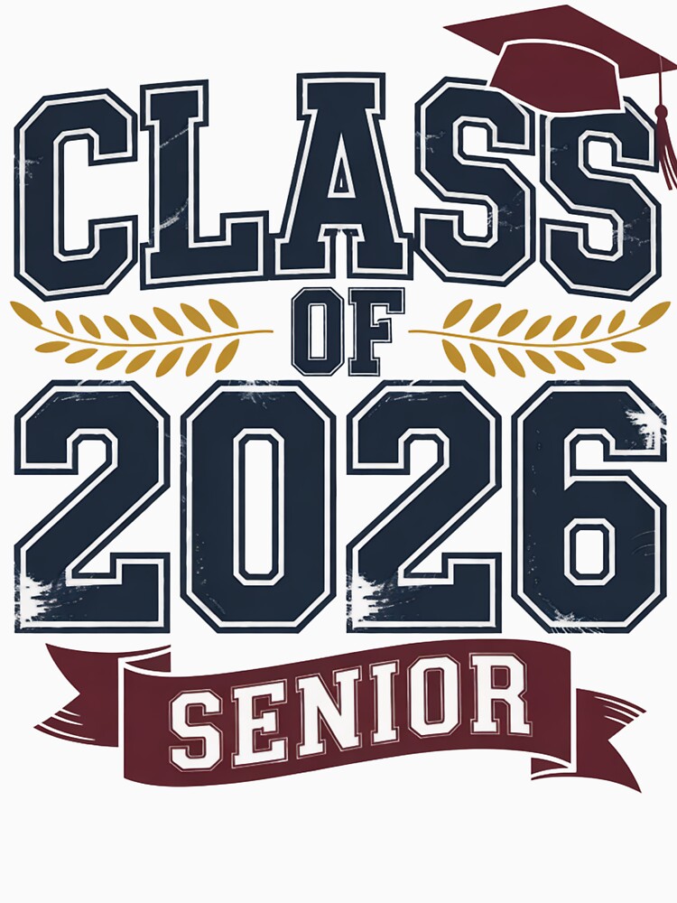 Class of 2026 Senior Graduation Vintage Distressed Design by What a cute-Tee