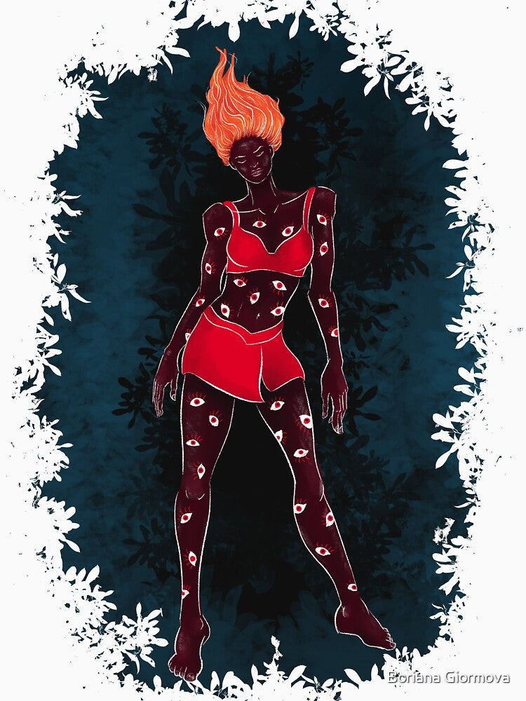 Creepy girl spooky dark art by Boriana Giormova