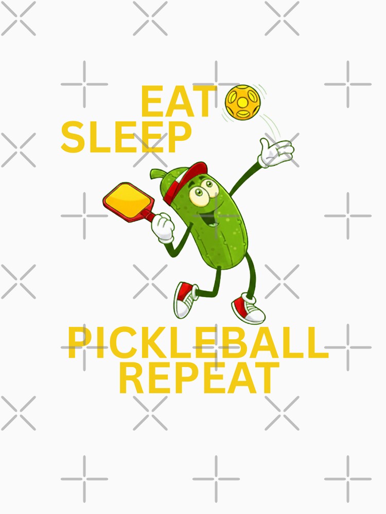 Eat Sleep Pickleball Repeat Funny Pickleball Lover Gift by YAKOUT-STUDIO