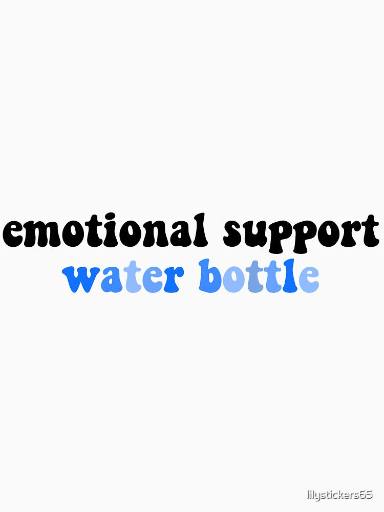 multicolor emotional support water bottle (blue) by lilystickers65