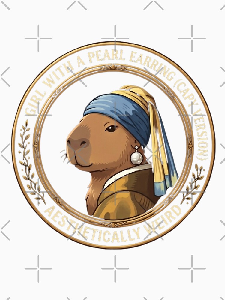 Girl with a Pearl Earring (Capy Version) - Aesthetic Weird Vermeer Parody by nbg2012