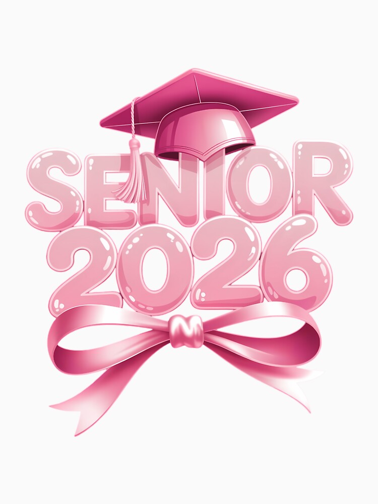 Graduation 2026 Senior 2026 Class of 2026 Coquette Pink by AsteriskDatBArt