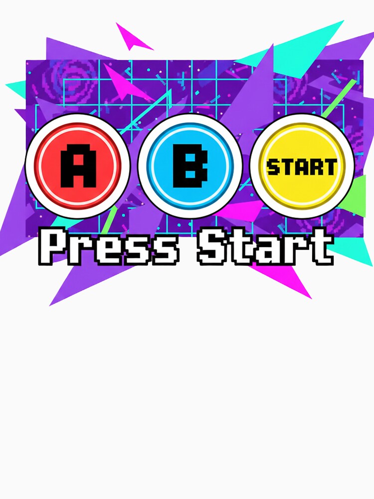 90s Arcade inspired “Press Start Again” Retro Tee by NeoRetroApparel