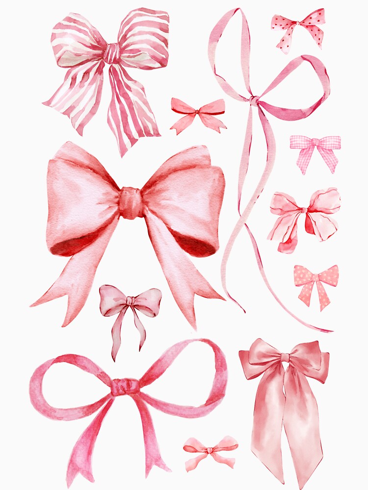 Pretty Pink Bows Coquette Aesthetic and Cute Girly Vintage Ribbons by TheLoveShop