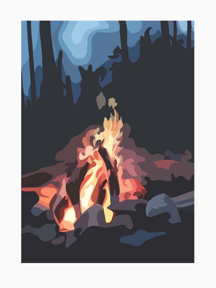 Abstract Summer Night Bonfire by 4seasondesign