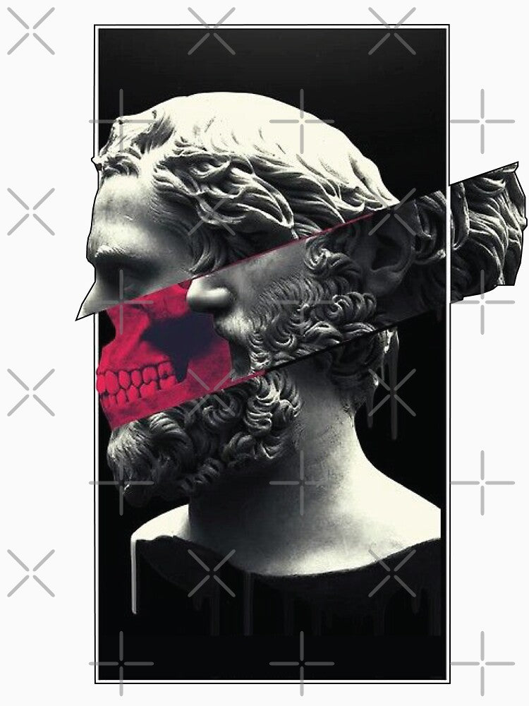 Vaporwave skull greek statue by PourElla