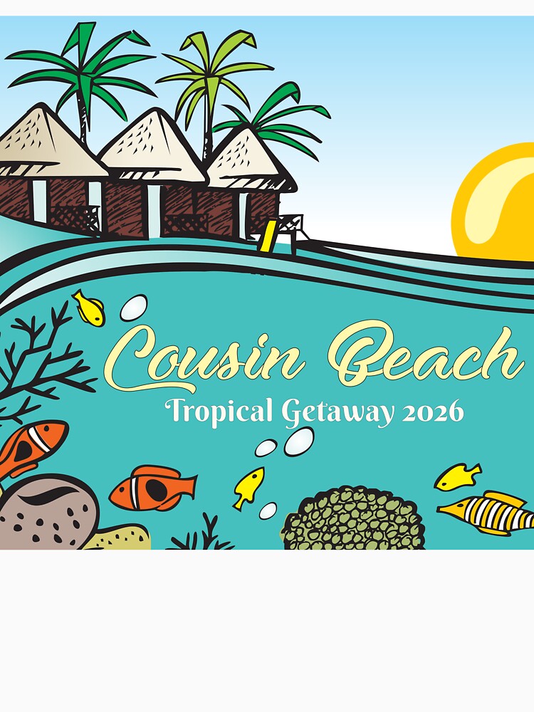 Cousins Beach Tropical Getaway 2026 Ocean Life Illustration by PixelWaveBD