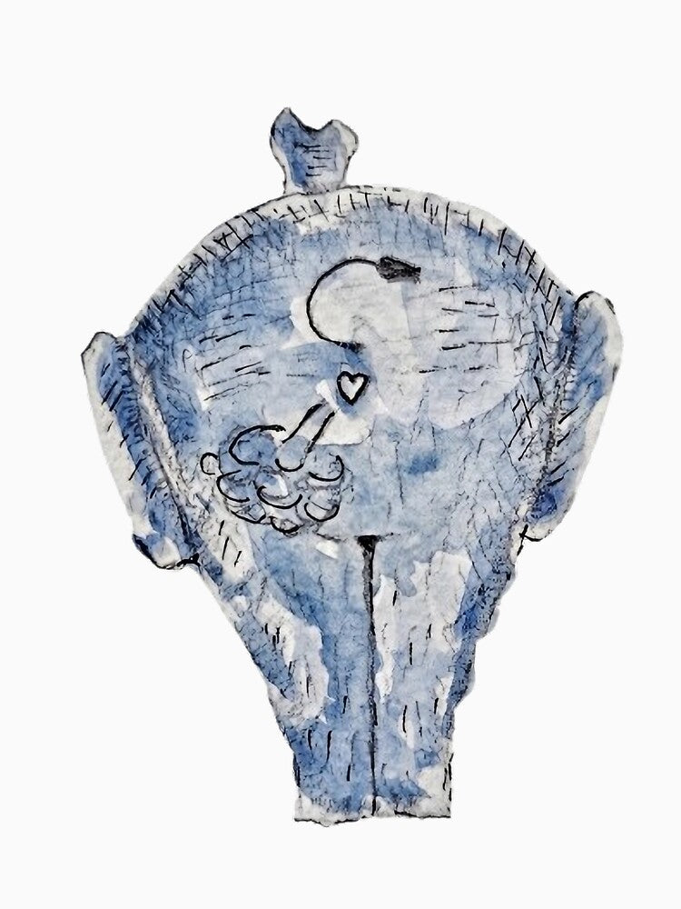 Authentic PM2.5 Elephant – Minimal Deadpan Illustration - Transparent Background by Rak Scenist