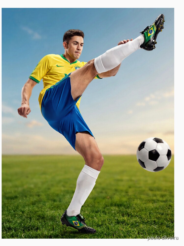 Brazil Kick – Vintage Brazilian Soccer Graphic Tee for Football Fans by paulo silveira