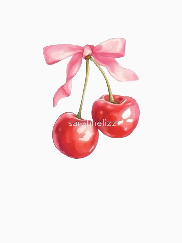 cherry with coquette bow aesthetic by sarahhelizz