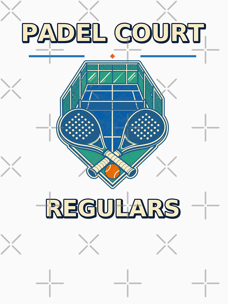 Retro Padel Court Regulars Racket Club Badge by Freshloop Studio | Whimsical Vintage Art