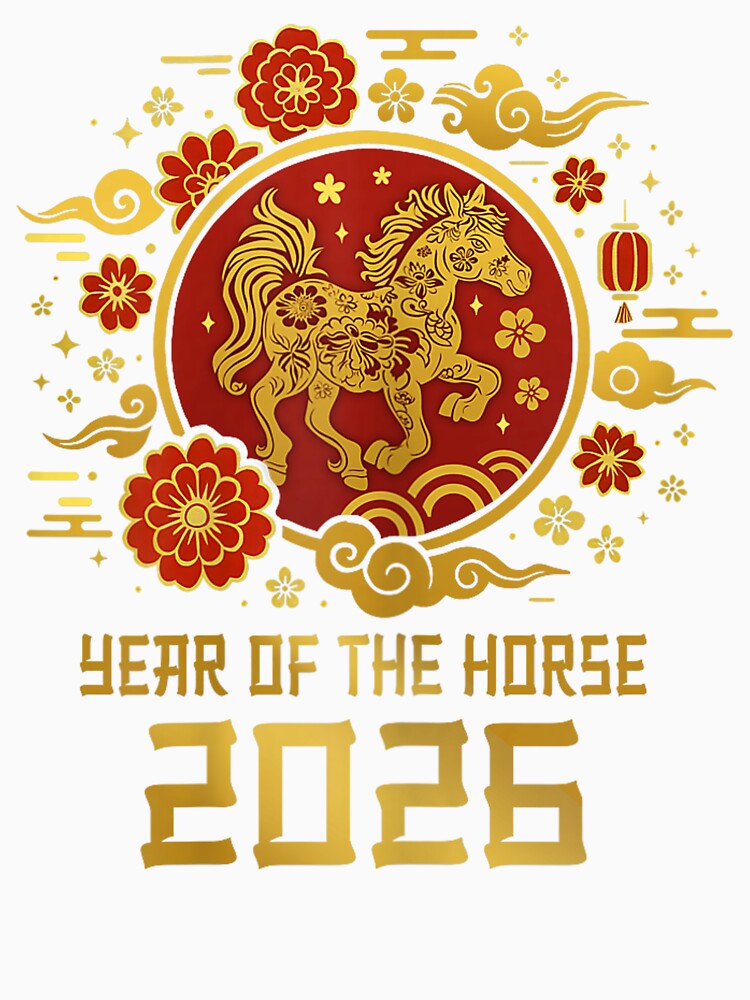 Year Of The Horse 2026 - Chinese New Year Zodiac by pixldraw