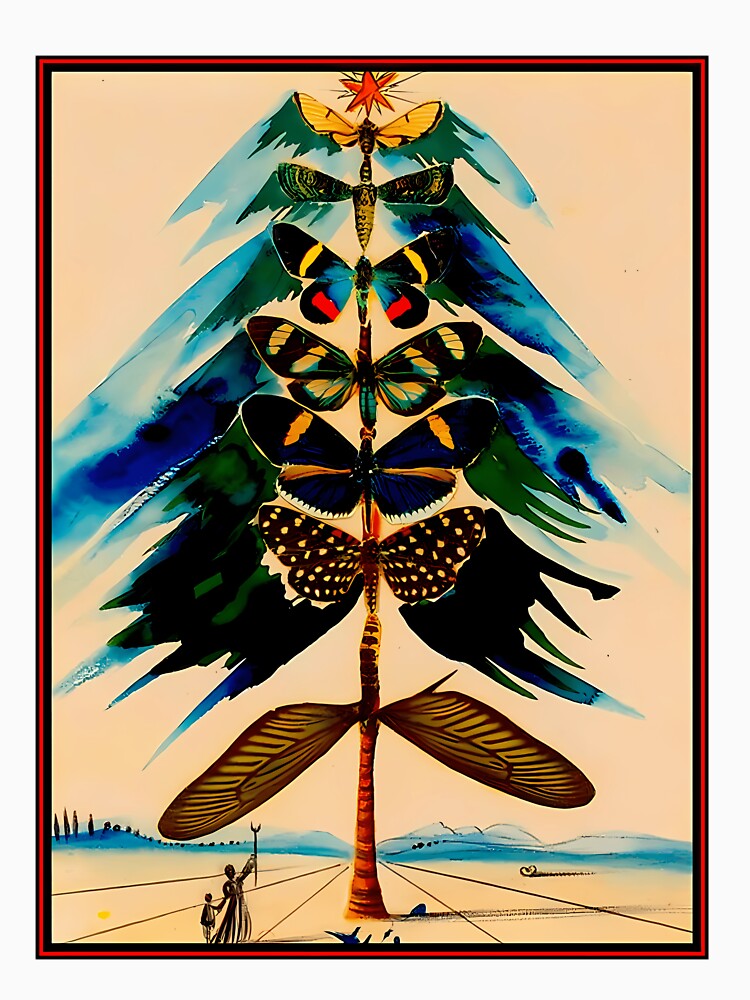 Surreal Butterfly Tree Vintage Abstract Art by dinnakelby