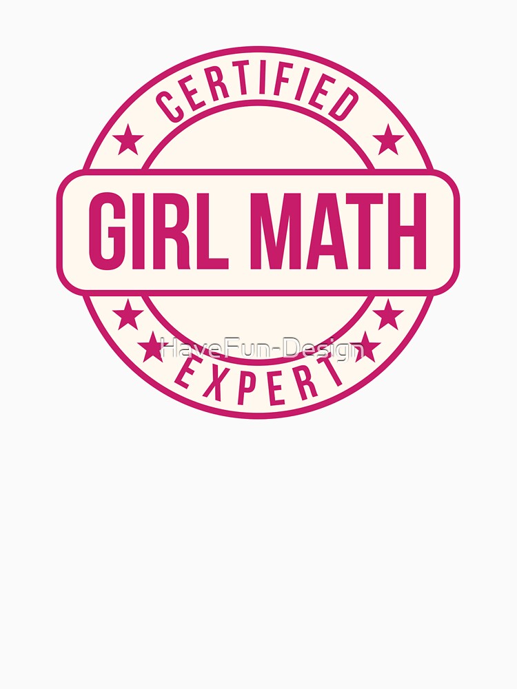 Certified girl math expert by HaveFun-Design