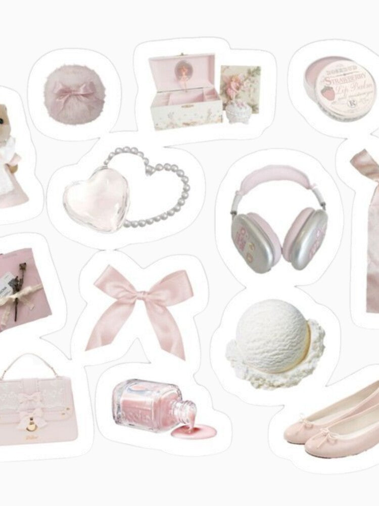 Aesthetic Stickers Pink Coquette Cute by Aesthetic St1ckers