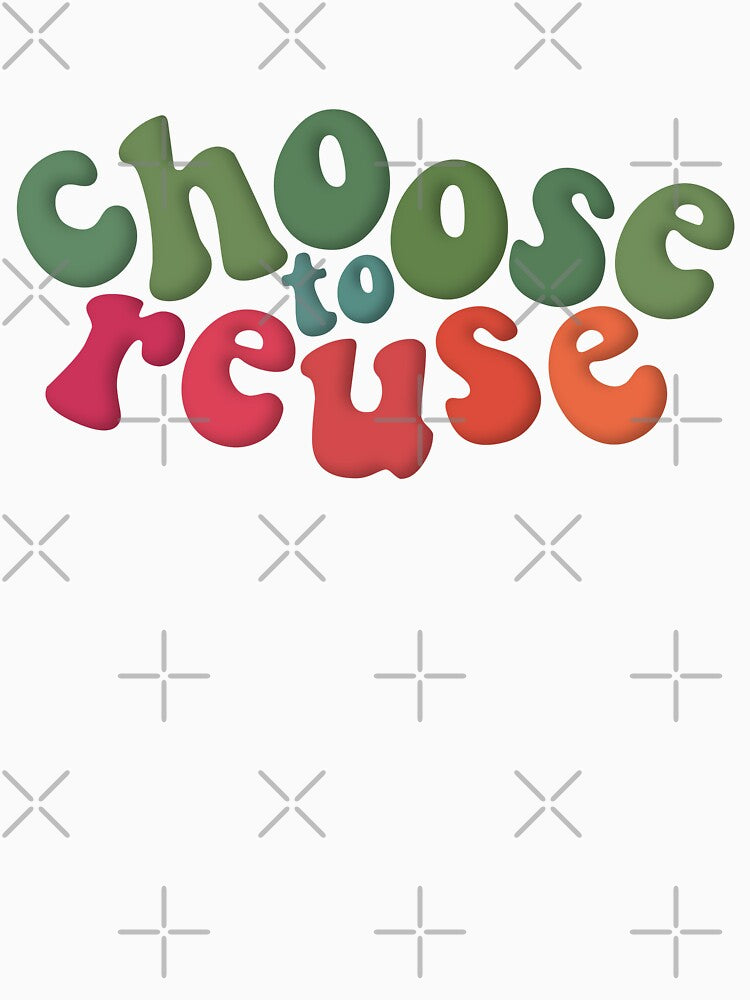 Environmental Advocacy Choose To Reuse Dark Green Pink by cashewdays