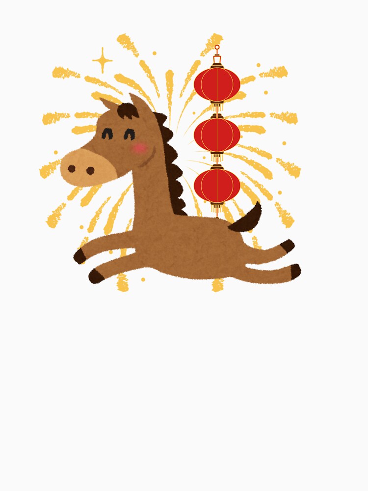 Happy new year horse Chinese zodiac Cute horse lunar new year Chinese new year snake zodiac year of the horse sticker good fortune by LaundrySalt