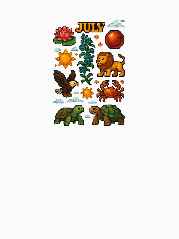 Pixel July Sticker Set by BrushAndBreathe