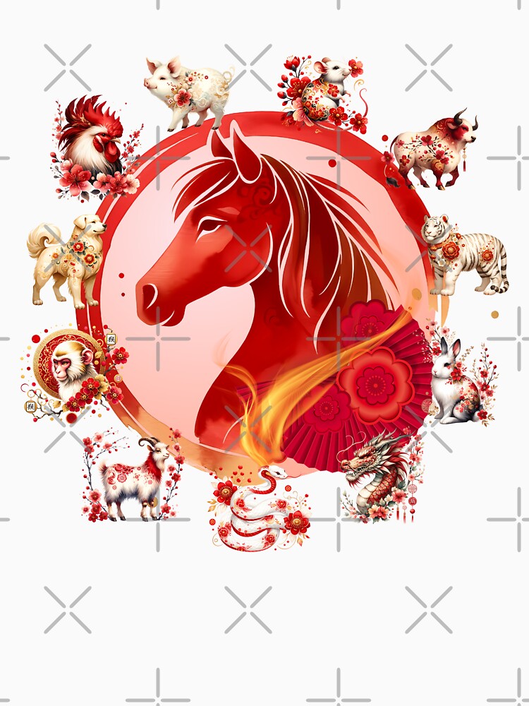 Chinese Lunar New Year Horse Design 2 by my-green-gecko