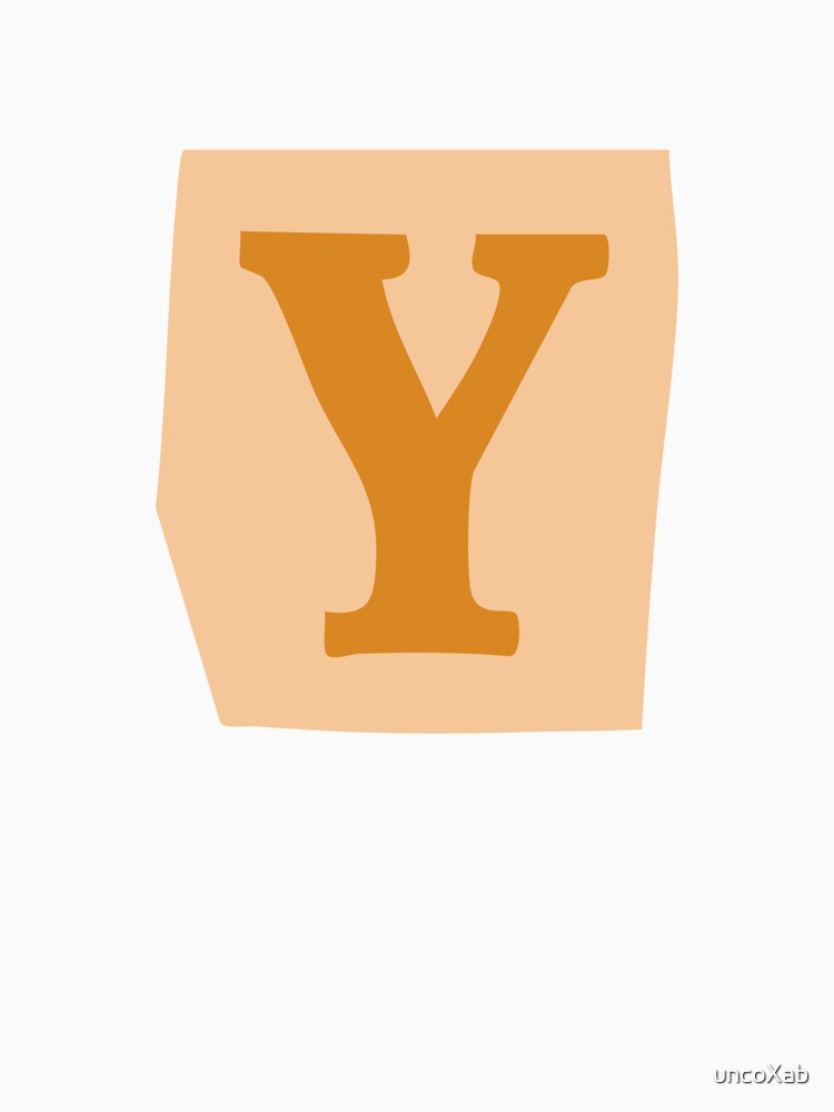 Letter Y - Colorful Cutout Paper Collage Alphabet Initial by uncoXab