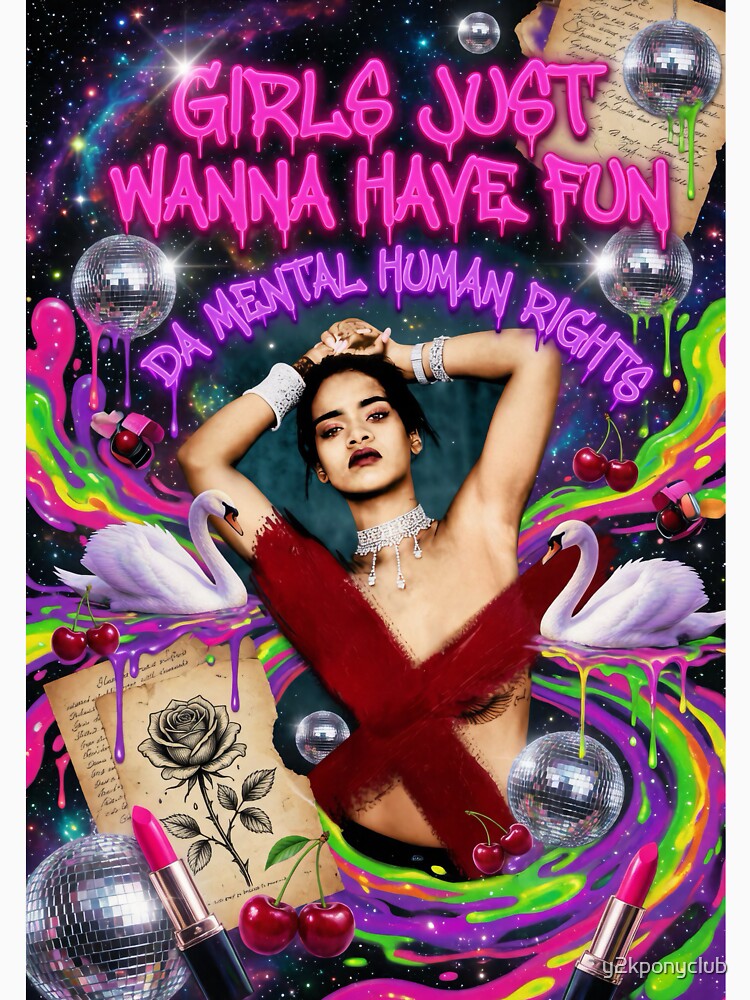 Rihanna Surreal Cyber-Y2K Melting Collage Art by y2kponyclub