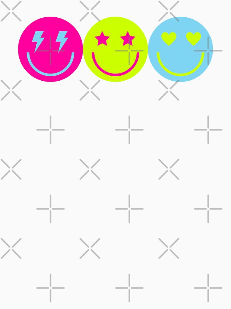 3 preppy smileys in pink, blue and green by SUUSCK ★