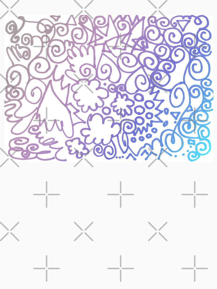 Abstract marker drawing | blue grey creative artsy hand drawing line composition by lausn