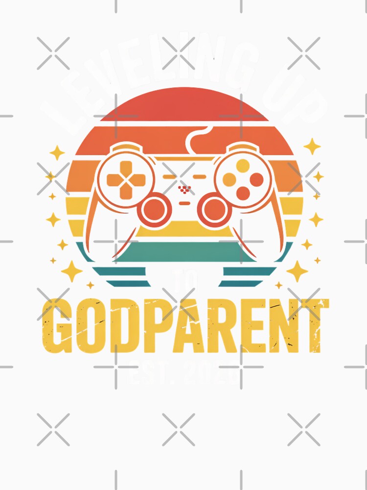 Leveling Up to Godparent Est. 2026 Retro Gaming Design by Gogetgiggles