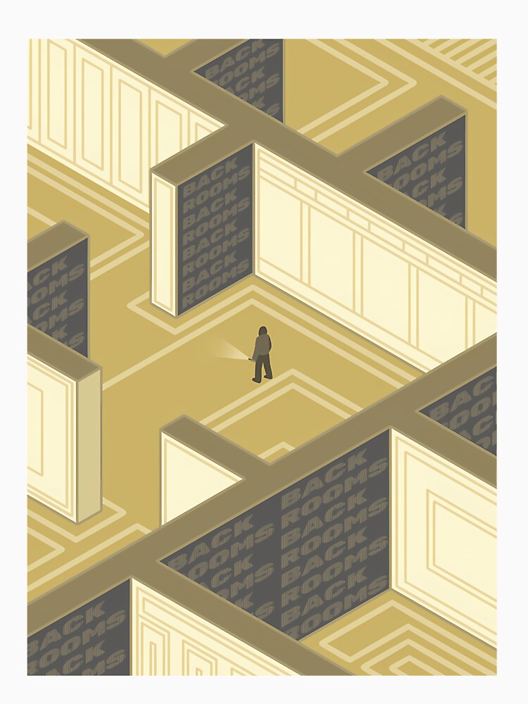 Yellow Wallpaper Liminal Space Eerie Hallway by vgggeirjpe25