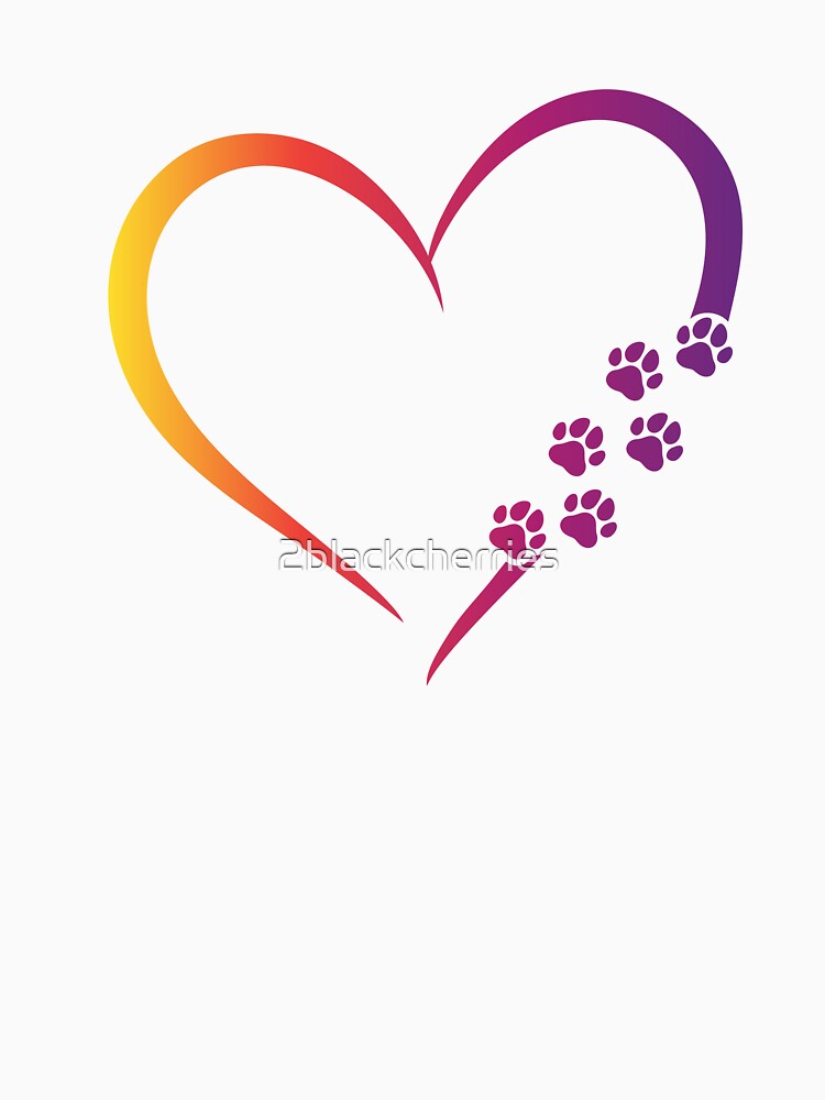 Retro Vintage Dog Paw Heart Dog Rescue Mom by 2blackcherries