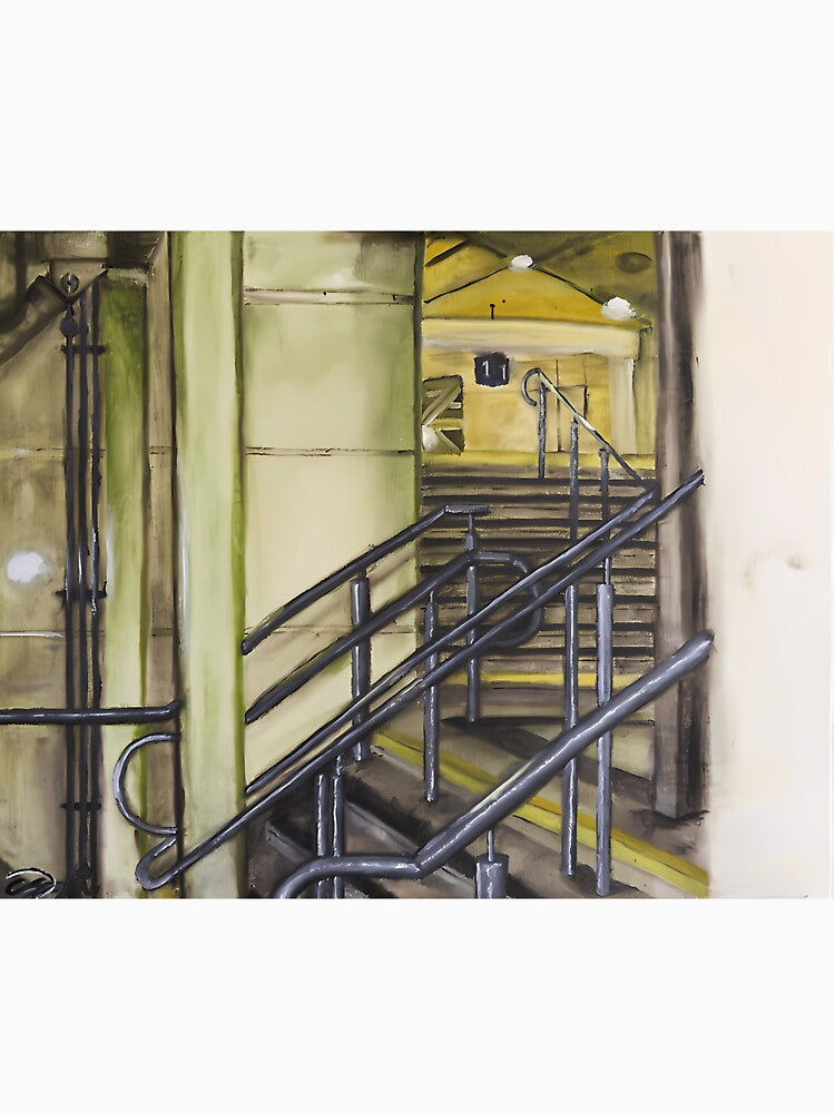Eerie Liminal Space Empty Staircase by dinnakelby