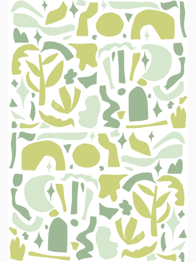 Vintage Aesthetic Minimalist Danish Pastel Abstract Sage Green Design by shopY2K