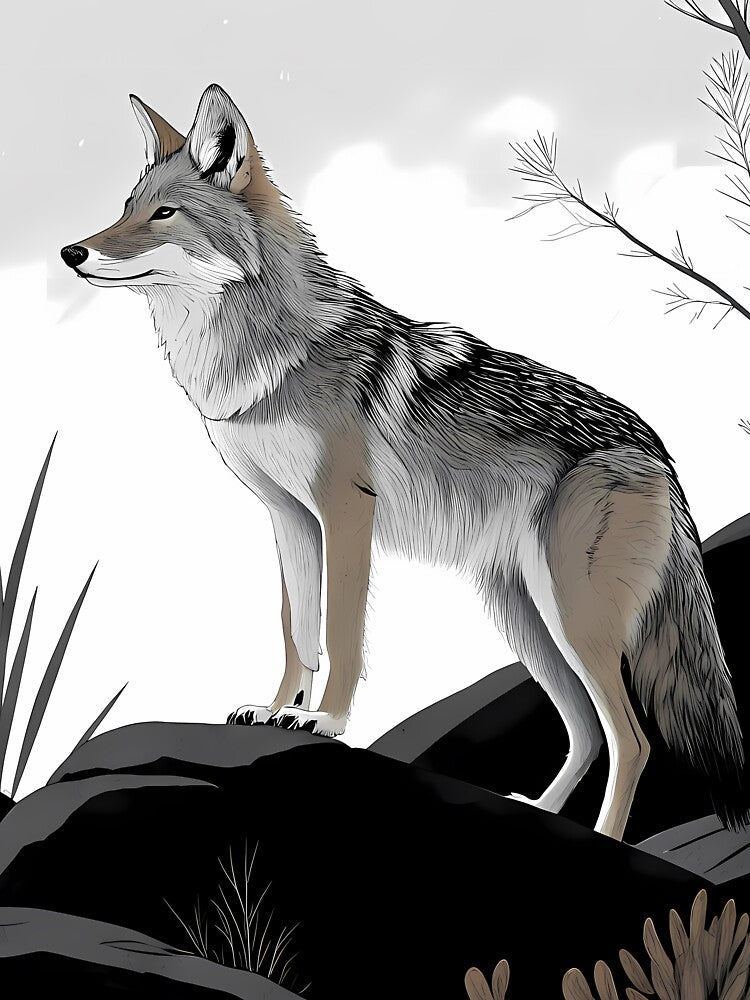 Wolf Wildlife Illustrations Animal Art Nature Creature by ART ATTACK ZONE