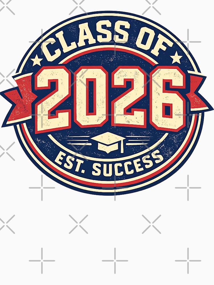 Retro Class of 2026 Graduation Varsity Style Vintage Aesthetic by EchoPrint Co.