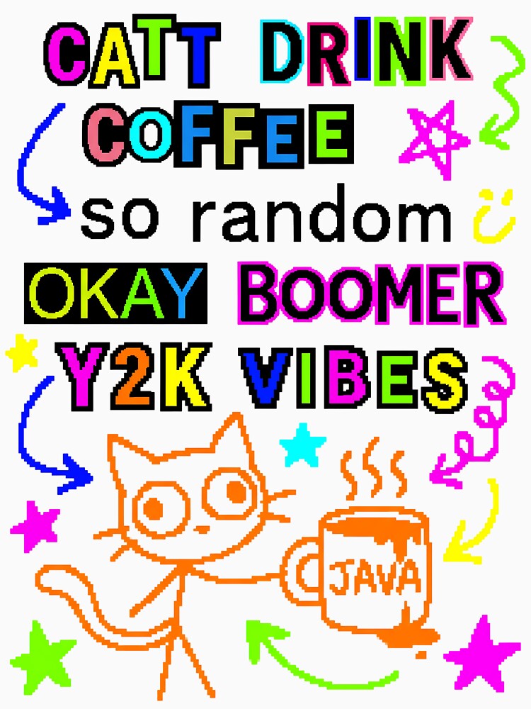 Art Coffee Cat Chaos Gen Z Aesthetic Meme by ART ATTACK ZONE