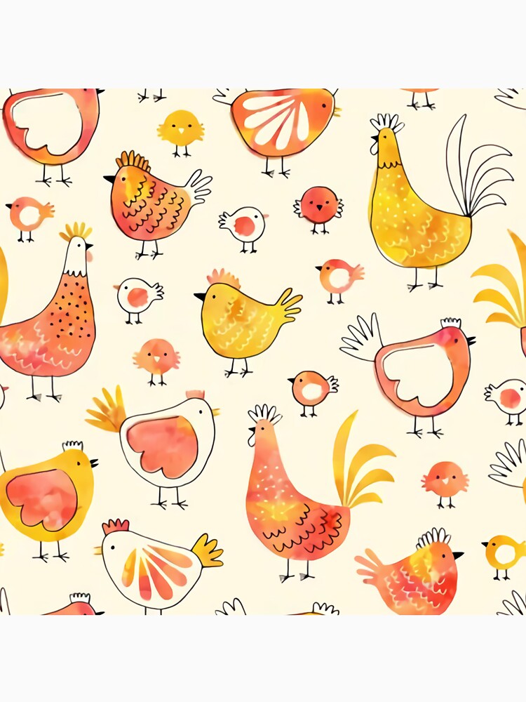 Chicken in vintage yellow by Mnightsa