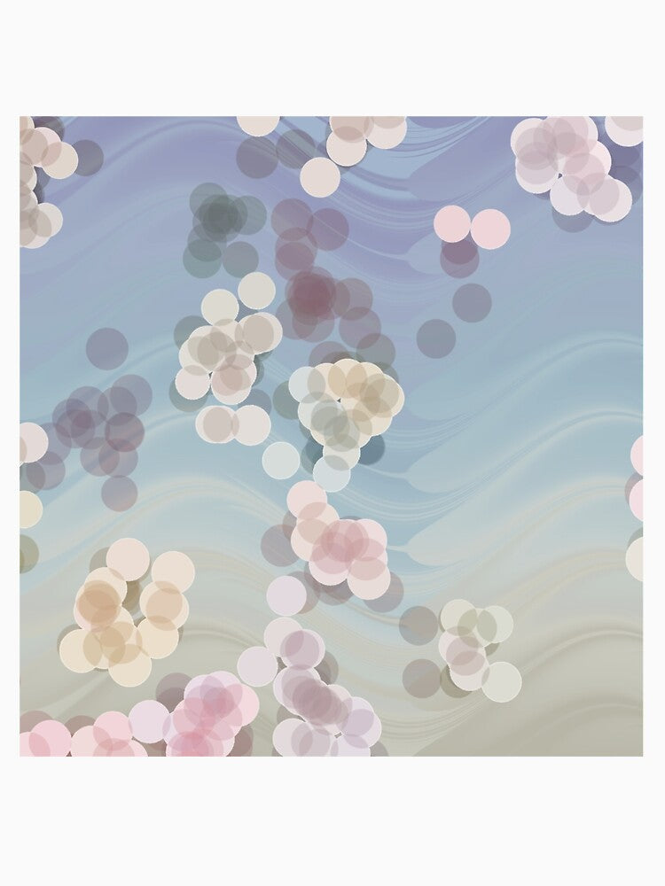 Aesthetic Pastels dots abstract flower like design  Chiffon Top by 4seasondesign