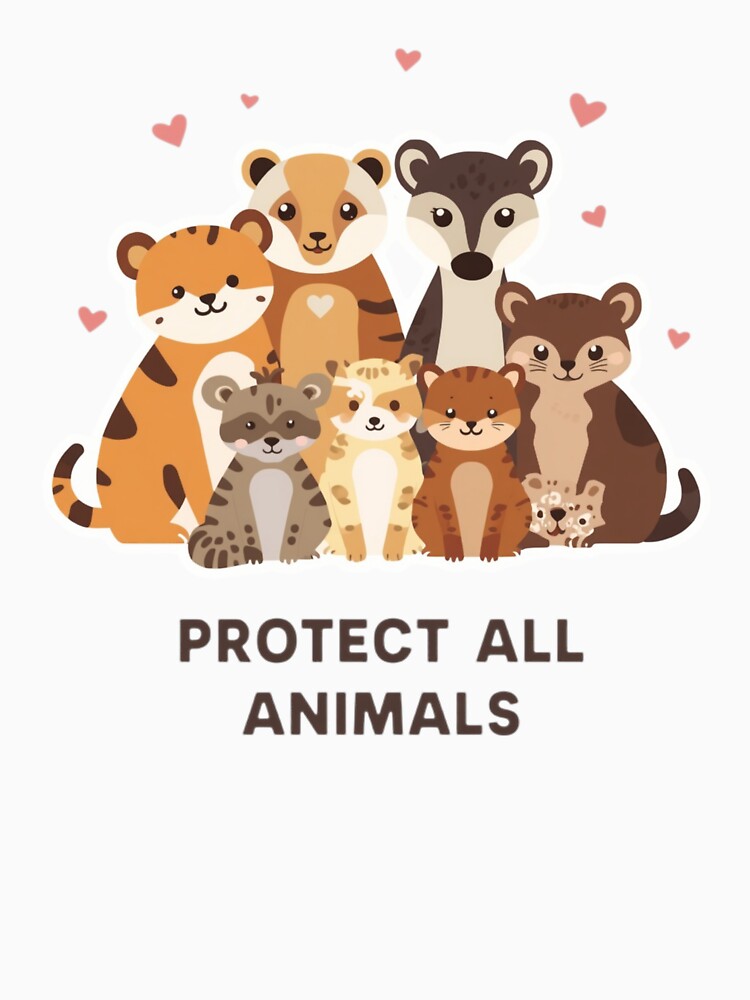Protect All Animals Shirt World Animal Day Wildlife Conservation Nature Lover Gift Tee by Sky-bully
