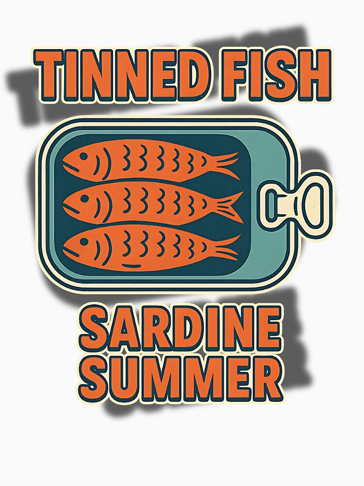 Sardine Summer Retro Tinned Fish Shirt by OpenTheTin