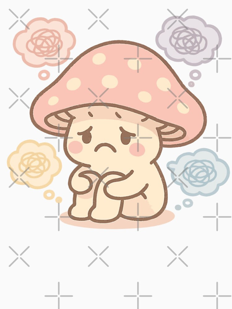 Overthinking Mushroom in Soft Sad Mode by xmoudx